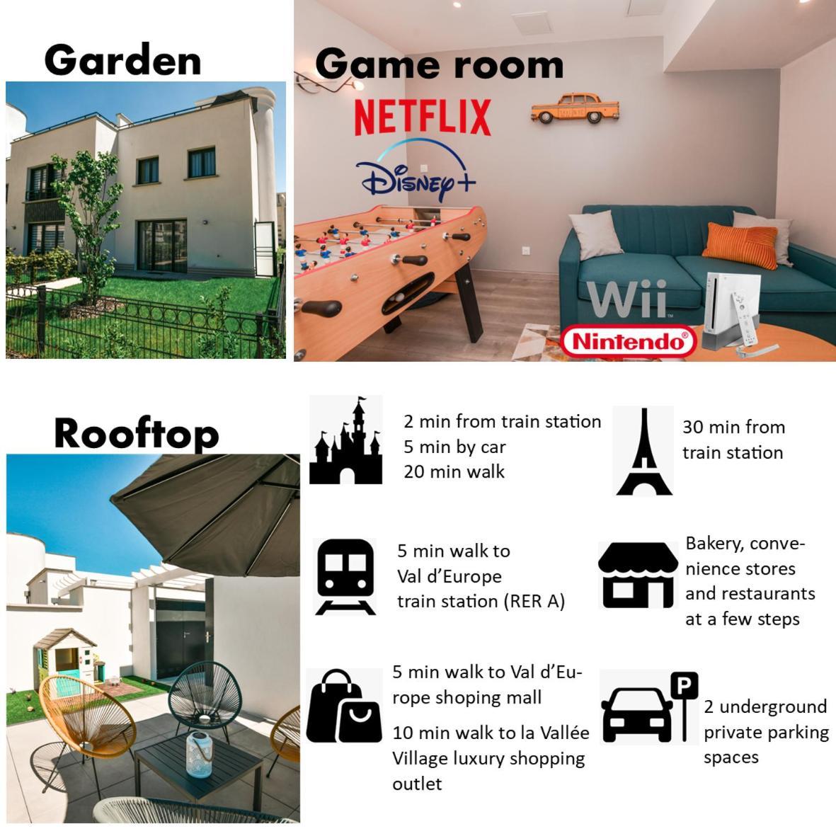 Perfect For Disney, Game Room, Rooftop, Parking Chessy  Exterior photo